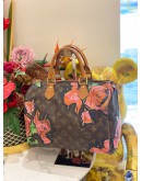 LOUIS VUITTON SPEEDY 30 IN BROWN MONOGRAM CANVAS WITH ROSE BAG