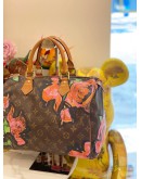 LOUIS VUITTON SPEEDY 30 IN BROWN MONOGRAM CANVAS WITH ROSE BAG