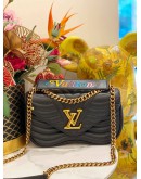 (LIKE NEW) LOUIS VUITTON NEW WAVE CHAIN MM SHOULDER BAG IN BLACK COLOUR -FULL SET-
