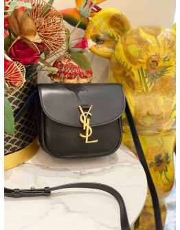 YSL SAINT LAURENT KAIA SMALL SATCHEL CROSSBODY IN BLACK