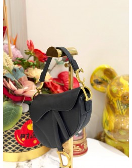 CHRISTIAN DIOR MINI SADDLE BAG IN BLACK 