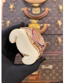 (LIKE NEW) 2011 ROLEX DAYTONA REF 116505 18K 750 EVEROSE GOLD UPGRADE 116595RBOW RAINBOW PAVE DIAMOND DIAL 40MM AUTOMATIC WATCH