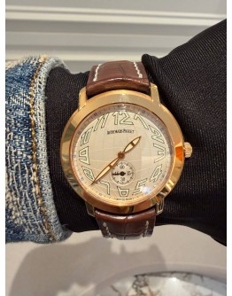 (LIKE NEW) 2010 AP AUDEMARS PIGUET JULES 18K 750 ROSE GOLD REF 15056OR LIMITED EDITION DIAL 37MM MANUAL WINDING WATCH