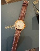 (LIKE NEW) 2010 AP AUDEMARS PIGUET JULES 18K 750 ROSE GOLD REF 15056OR LIMITED EDITION DIAL 37MM MANUAL WINDING WATCH