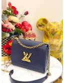 LOUIS VUITTON TWIST MM SHOULDER BAG IN DARK BLUE EPI LEATHER