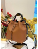 CHLOE MARCIE SMALL BUCKET BAG IN BROWN CALFSKIN LEATHER 