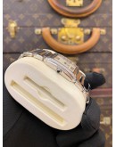 (LIKE NEW) 2012 PATEK PHILIPPE TWENTY 4 DIAMOND REF 4910/10A-011 WHITE DIAL 25MM X 30MM QUARTZ WATCH -FULL SET-