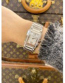 (LIKE NEW) 2012 PATEK PHILIPPE TWENTY 4 DIAMOND REF 4910/10A-011 WHITE DIAL 25MM X 30MM QUARTZ WATCH -FULL SET-