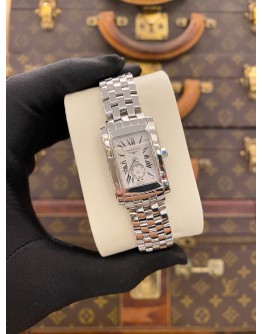 (LIKE NEW) 2013 LONGINES DOLCE VITA REF L5.155.4 WHITE ROMAN DIAL 20MM QUARTZ WATCH 