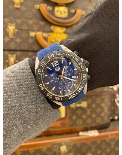 (LIKE NEW) 2024 TAG HEUER FORMULA 1 CHRONOGRAPH REF CAZ101AV BLUE DIAL 43MM QUARTZ WATCH -FULL SET-