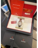 (LIKE NEW) 2011 TUDOR CLASSIC DATE REF 22023 HALF 18K 750 YELLOW GOLD DIAMOND BEZEL DIAMOND DIAL 28MM AUTOMATIC WATCH -FULL SET-