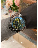 2022 GRAHAM CHRONOFIGHTER OVERSIZE REF 2CCAU.B09A GREEN FLASH DIAL WITH YELLOW ARABIC NUMERALS 47MM AUTOMATIC WATCH