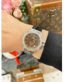 (LIKE NEW) 2014 TAG HEUER FORMULA 1 LADY REF WAC1217 DIAMOND BEZEL BROWN MOTHER OF PEARL DIAL 37MM QUARTZ WATCH -FULL SET-