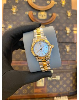 2016 TAG HEUER AQUARACER LADY REF WAF1424 WHITE MOTHER OF PEARL DIAL 27MM QUARTZ WATCH -FULL SET-