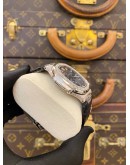 (LIKE NEW) PATEK PHILIPPE NAUTILUS AFTER DIAMOND 18K 750 WHITE GOLD REF 5712G BLUE DIAL 40MM X 38MM AUTOMATIC WATCH