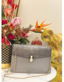 BVLGARI SERPENTI GREY SHOULDER BAG