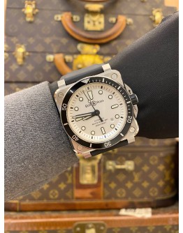 2022 BELL & ROSS BR 03-92 STEEL DIVER REF BR0392 WHITE PANDA DIAL 42MM AUTOMATIC WATCH -FULL SET-