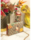 GUCCI GG SUPREME CANVAS IN MULTICOLORED BIRD AND FLORAL PRINT SLING CHAIN BAG