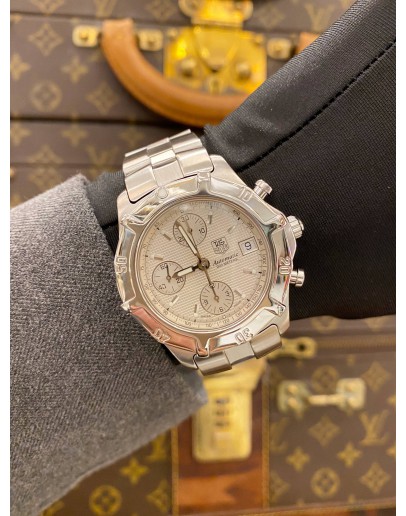 2011 TAG HEUER 2000 EXCLUSIVE CHRONOGRAPH REF CN2110 WHITE DIAL 41MM AUTOMATIC WATCH -FULL SET-