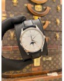 (UNUSED) 2022 JAEGER-LECOULTRE MASTER ULTRA THIN MOON FACE REF Q1368430 SILVER DIAL 39MM AUTOMATIC WATCH -FULL SET-