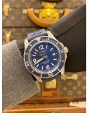 (UNUSED) 2022 BREITLING SUPEROCEAN BLUE CERAMIC BEZEL REF A17367 BLUE DIAL 44MM AUTOMATIC WATCH -FULL SET-