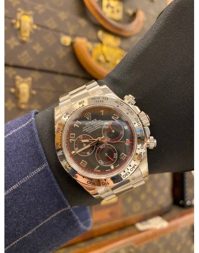(BRAND NEW) ROLEX DAYTONA COSMOGRAPH 18K 750 WHITE GOLD REF 116509 BLACK DIAL 40MM AUTOMATIC WATCH 