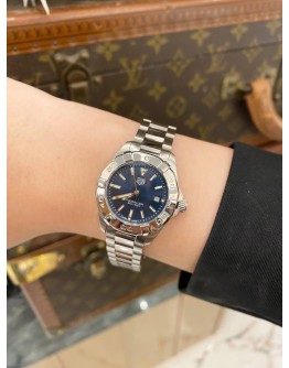 (UNUSED) 2024 TAG HEUER AQUARACER LADY REF WBD1412 BLUE DIAL 27MM QUARTZ WATCH -FULL SET-