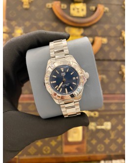 (UNUSED) 2024 TAG HEUER AQUARACER LADY REF WBD1412 BLUE DIAL 27MM QUARTZ WATCH -FULL SET-