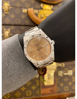 (LIKE NEW) 2007 ROLEX OYSTER PERPETUAL AIR-KING PRECISION REF 14010M PINK DIAL 34MM AUTOMATIC WATCH -FULL SET-