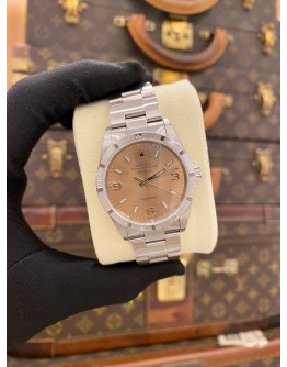 (LIKE NEW) 2007 ROLEX OYSTER PERPETUAL AIR-KING PRECISION REF 14010M PINK DIAL 34MM AUTOMATIC WATCH -FULL SET-