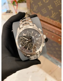 (LIKE NEW) TAG HEUER LINK CALIBRE 16 CHRONOGRAPH REF CJF2110 BLACK DIAL 42MM AUTOMATIC WATCH -FULL SET-