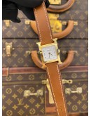 (LIKE NEW) 2020 HERMES HEURE H REF HH1.201 WHITE DIAL 21MM QUARTZ WATCH