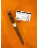 (LIKE NEW) 2020 HERMES HEURE H REF HH1.201 WHITE DIAL 21MM QUARTZ WATCH
