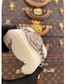 ROLEX LADY DATEJUST JUBILEE REF 69174 SILVER DIAL 18K 750 WHITE GOLD BEZEL 26MM AUTOMATIC WATCH