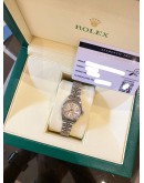 ROLEX LADY DATEJUST JUBILEE REF 69174 SILVER DIAL 18K 750 WHITE GOLD BEZEL 26MM AUTOMATIC WATCH
