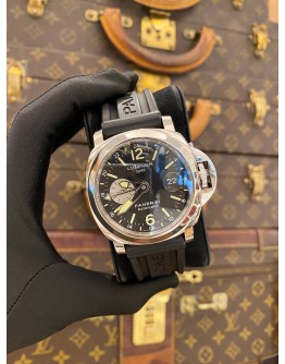 (LIKE NEW) 2016 PANERAI LUMINOR GMT REF PAM00088 BLACK DIAL 44MM AUTOMATIC WATCH -FULL SET-