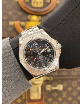 (LIKE NEW) 2016 BREITLING COLT GMT REF A32350 BLACK DIAL 40MM AUTOMATIC WATCH -FULL SET-