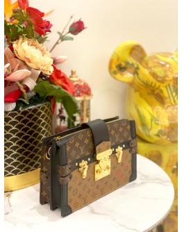 (LIKE NEW) LOUIS VUITTON TRUNK CLUTCH MONOGRAM REVERSE CANVAS -FULL SET- 