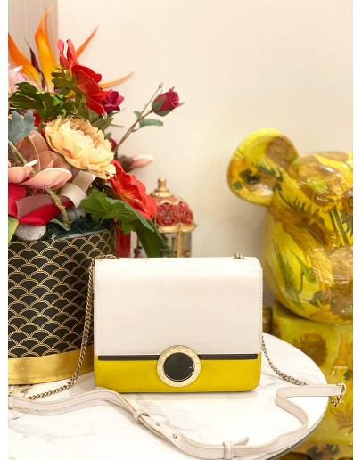 BVLGARI TURQUOISE LEATHER CROSSBODY BAG 