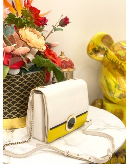BVLGARI TURQUOISE LEATHER CROSSBODY BAG 