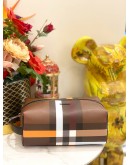 BURBERRY TRAVEL POUCH IN DARK BIRCH BROWN 