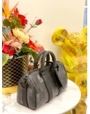 LOUIS VUITTON KEEPALL BANDOULIERE 25 IN BLACK DAMOFLAGE COATED CANVAS
