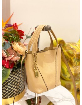 CHLOE SMALL SPIN TOTE BAG IN BEIGE