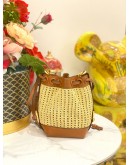 CHLOE RAFFIA MICRO MARCIE BUCKLE BAG IN BROWN 