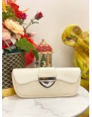 (LIKE NEW) LOUIS VUITTON MONTAIGNE CLUTCH IN WHITE EPI LEATHER