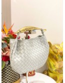 (LIKE NEW) BOTTEGA VENETA SARDINE WITH GOLD TOP HANDLE BAG