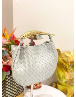 (LIKE NEW) BOTTEGA VENETA SARDINE WITH GOLD TOP HANDLE BAG