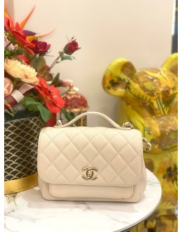 (UNUSED) CHANEL BUSINESS AFFINITY BAG IN BEIGE CAVIAR LEATHER