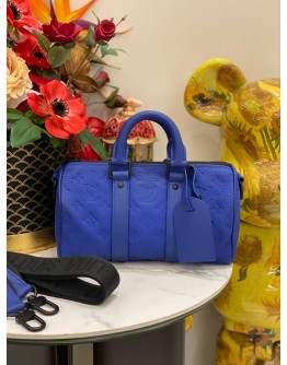 (LIKE NEW) LOUIS VUITTON KEEPALL BANDOULIERE 25 IN RACING BLUE