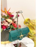 (LIKE NEW) GUCCI SNAFFLE BIT SMALL SHOULDER BAG IN GREEN LEATHER 